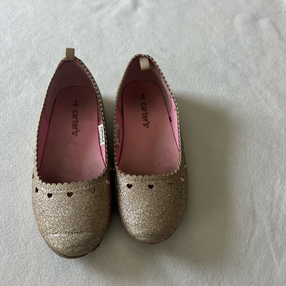 Carters girls golden ballet flats